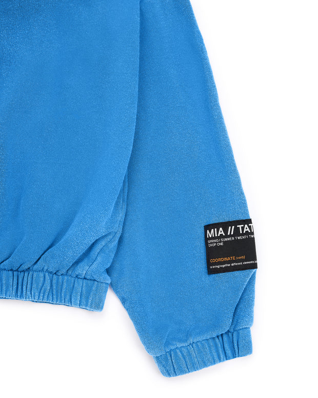 M//T Drop Shoulder Hoodie - Washed Blue