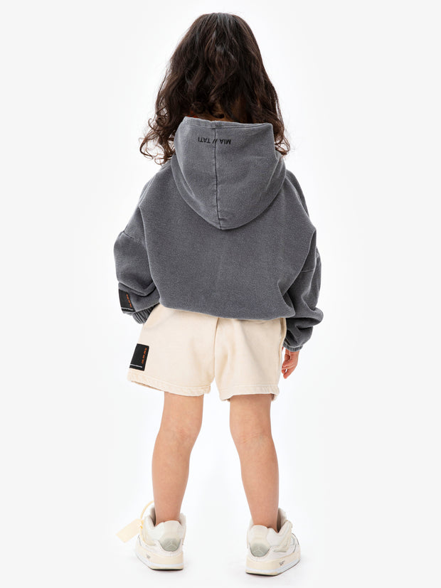 M//T Drop Shoulder Hoodie  - Washed Charcoal