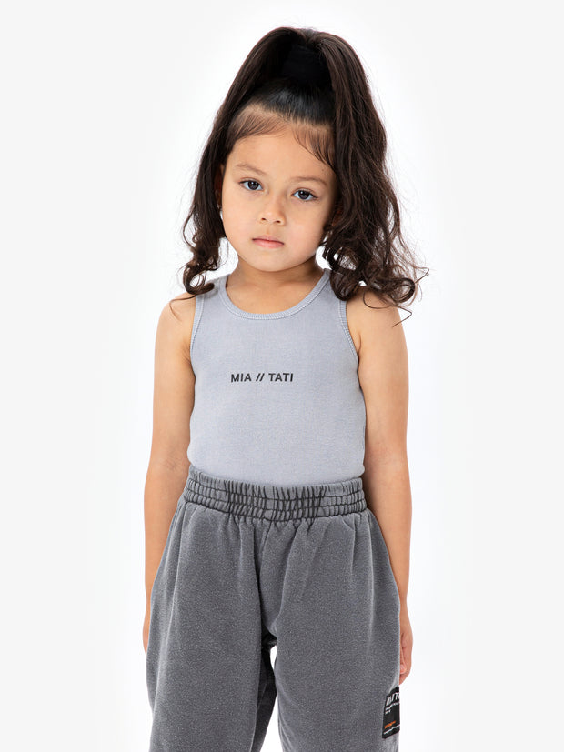 M//T Ribbed Singlet - Washed Grey